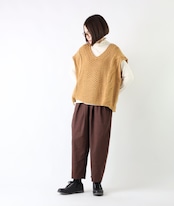 COLORK/コットンツイル ルーズテーパードパンツ