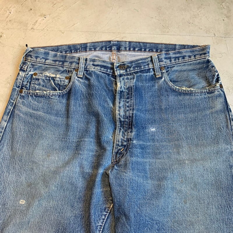 60's LEVI'S リーバイス 505 Big E デニム 刻印5 セルヴィッジ 平行 