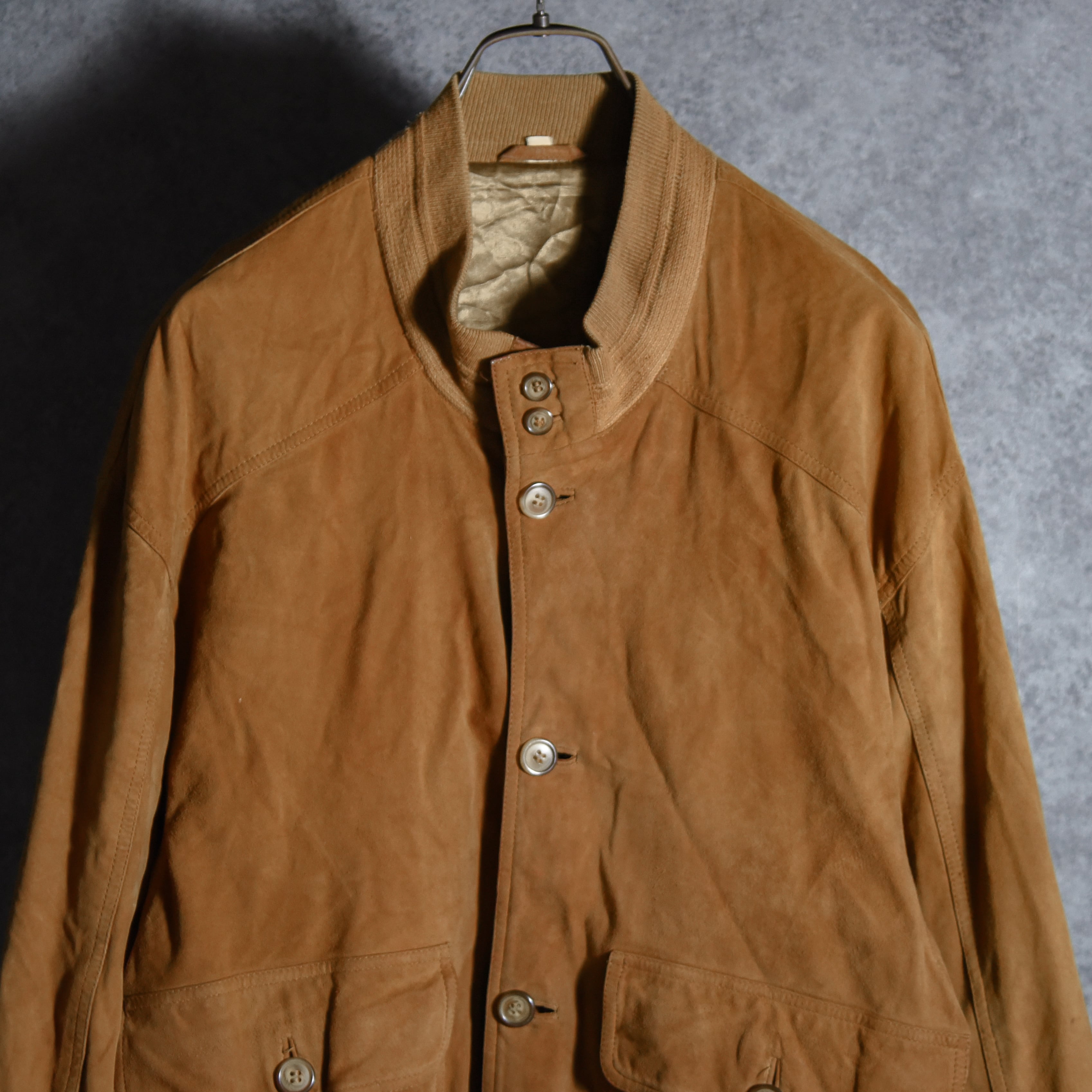 Saint Laurent レオパード スエードジャケット | ブラウン