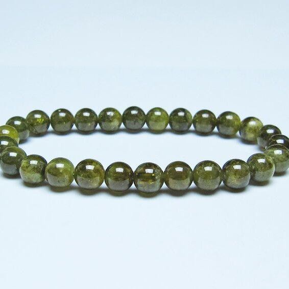 ツァボライト ブレスレット 7mm 一点物 メール便可 111-49743