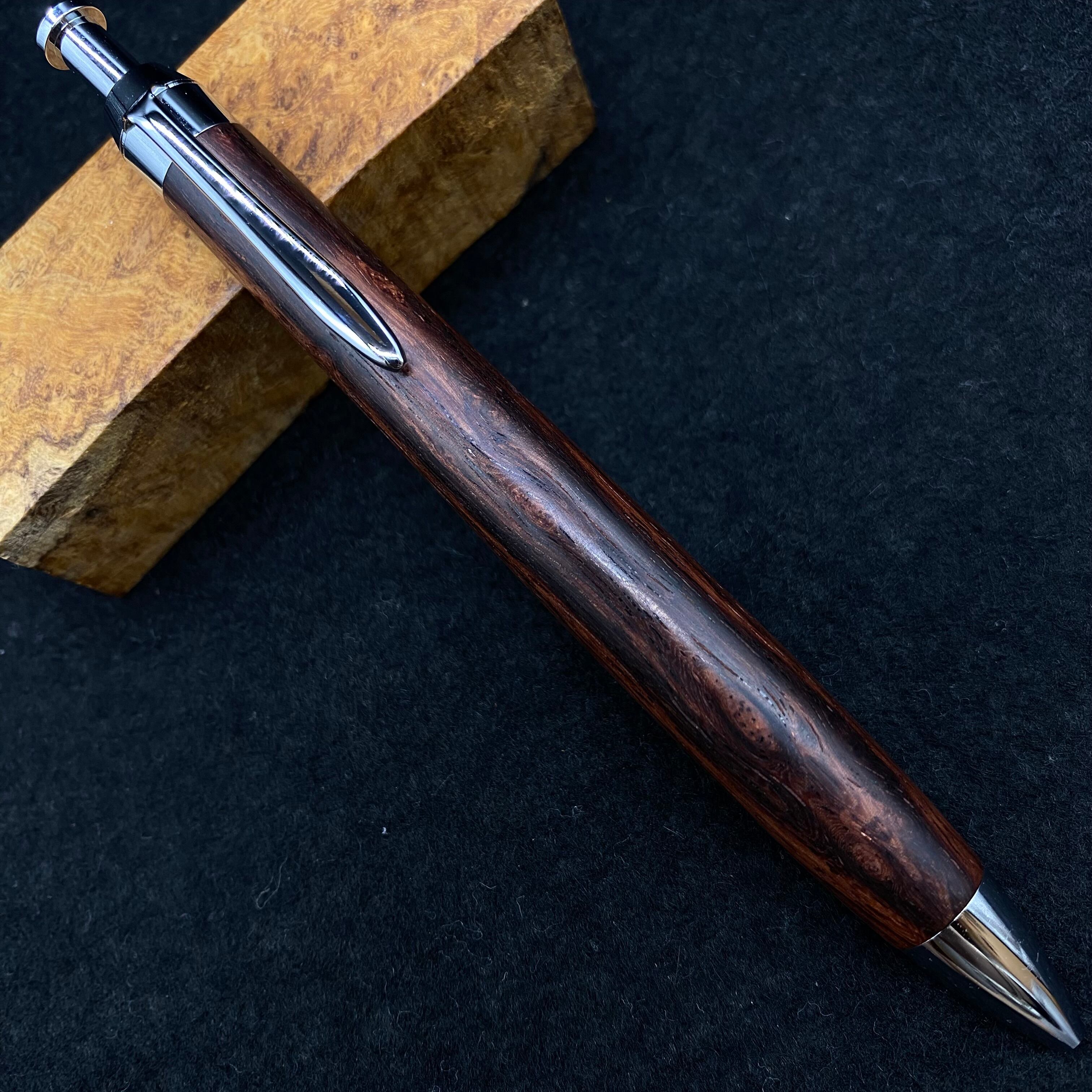 野原工芸 木製シャープペンシル タモ（波杢） 野原工芸 神代タモ杢