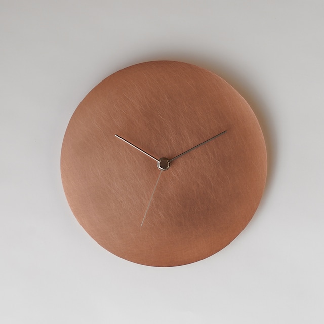 【受注製作】壁掛け時計−タイプ2 / 銅　minimal wall clock <DISK-type2> / copper