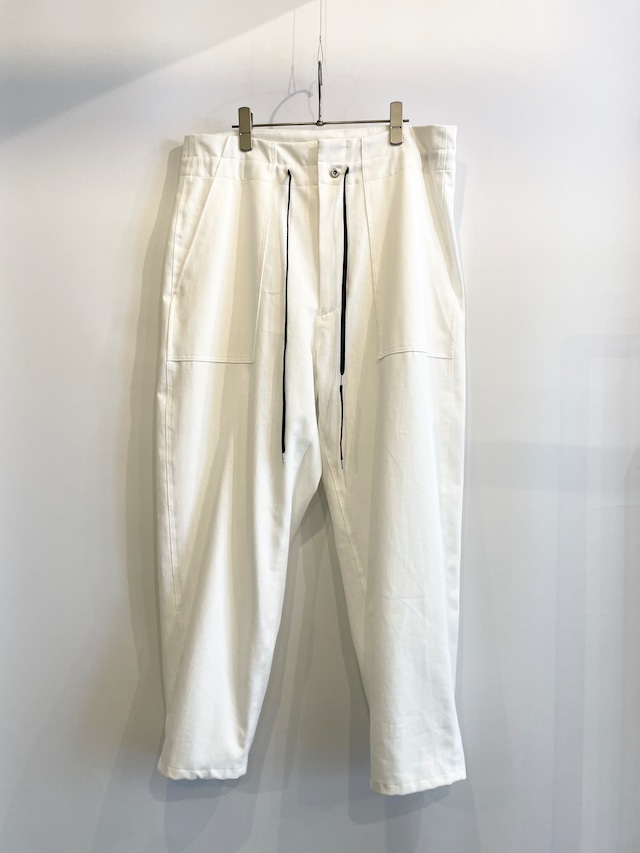 T/f F3 12oz denim tapered fatigue pants - white