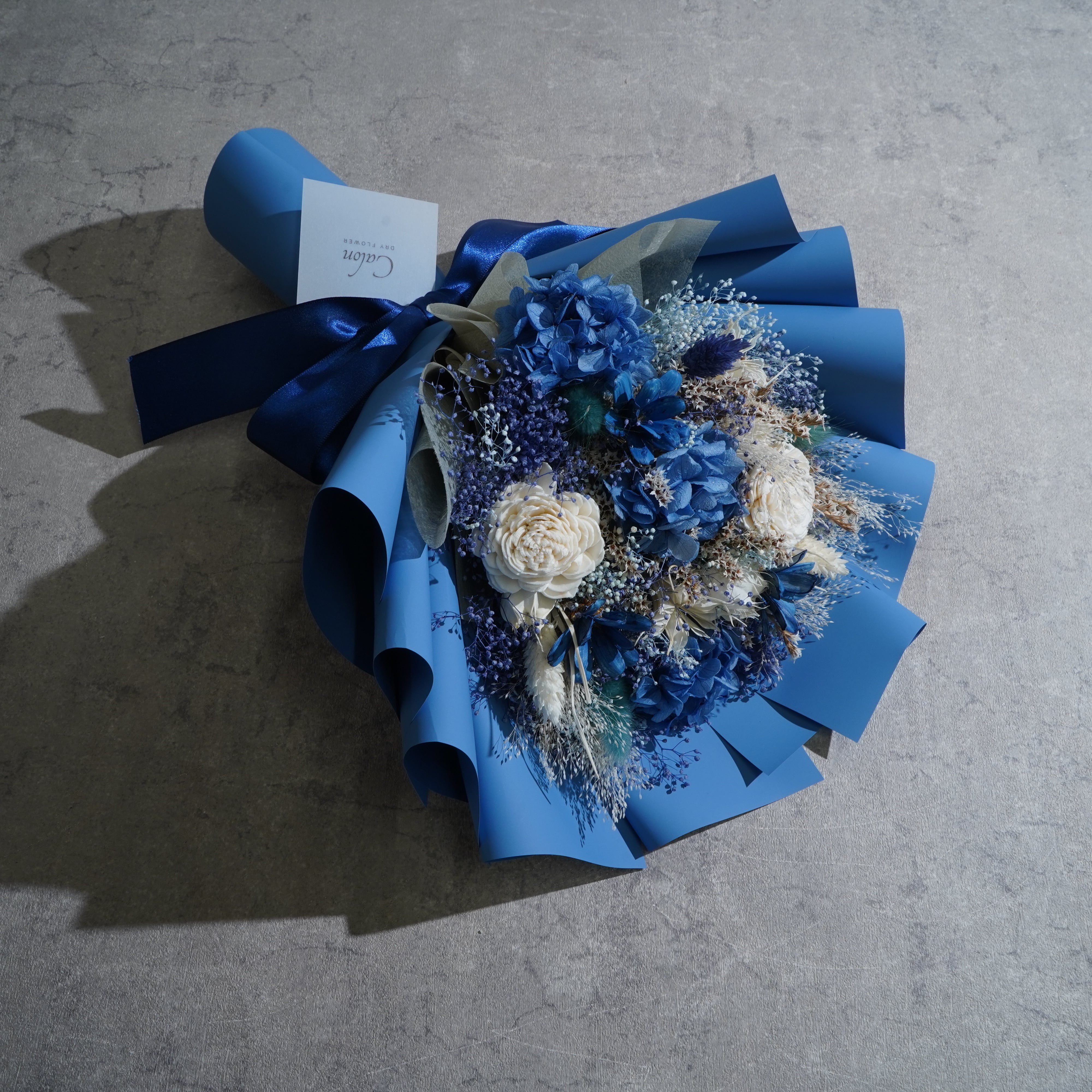 ドライフラワーの花束 Mサイズ ブルー M-305≪限定1点≫