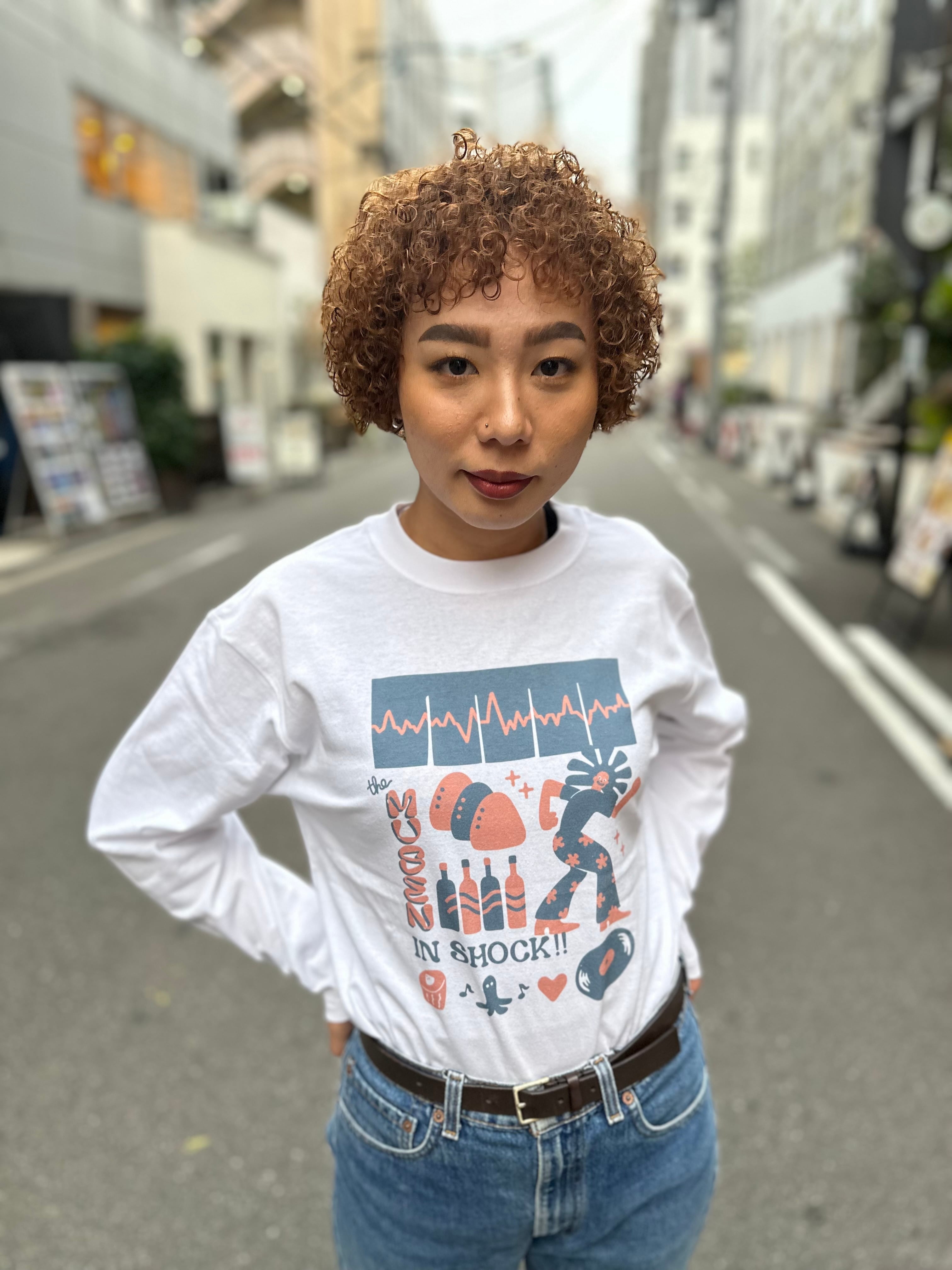 Toyamegデザイン ロンT【pink × blue】 | THE MUSEN IN SHOCK