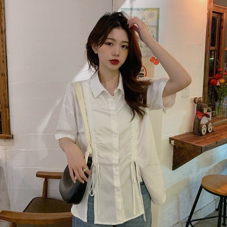 スタイルトップス サマーシャツ ルーズギャザー 夏物 1号婦人54406320376