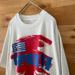 【US OPEN】90s Tシャツ 全米オープンゴルフ プリント ロゴ シングルステッチ US古着