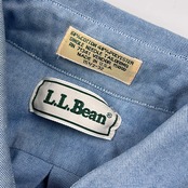90s USA製 L.L.Bean エルエルビーン オックスフォード BD ボタンダウン 長袖シャツ 15 1/2-32 /ブルー メンズ ビンテージ