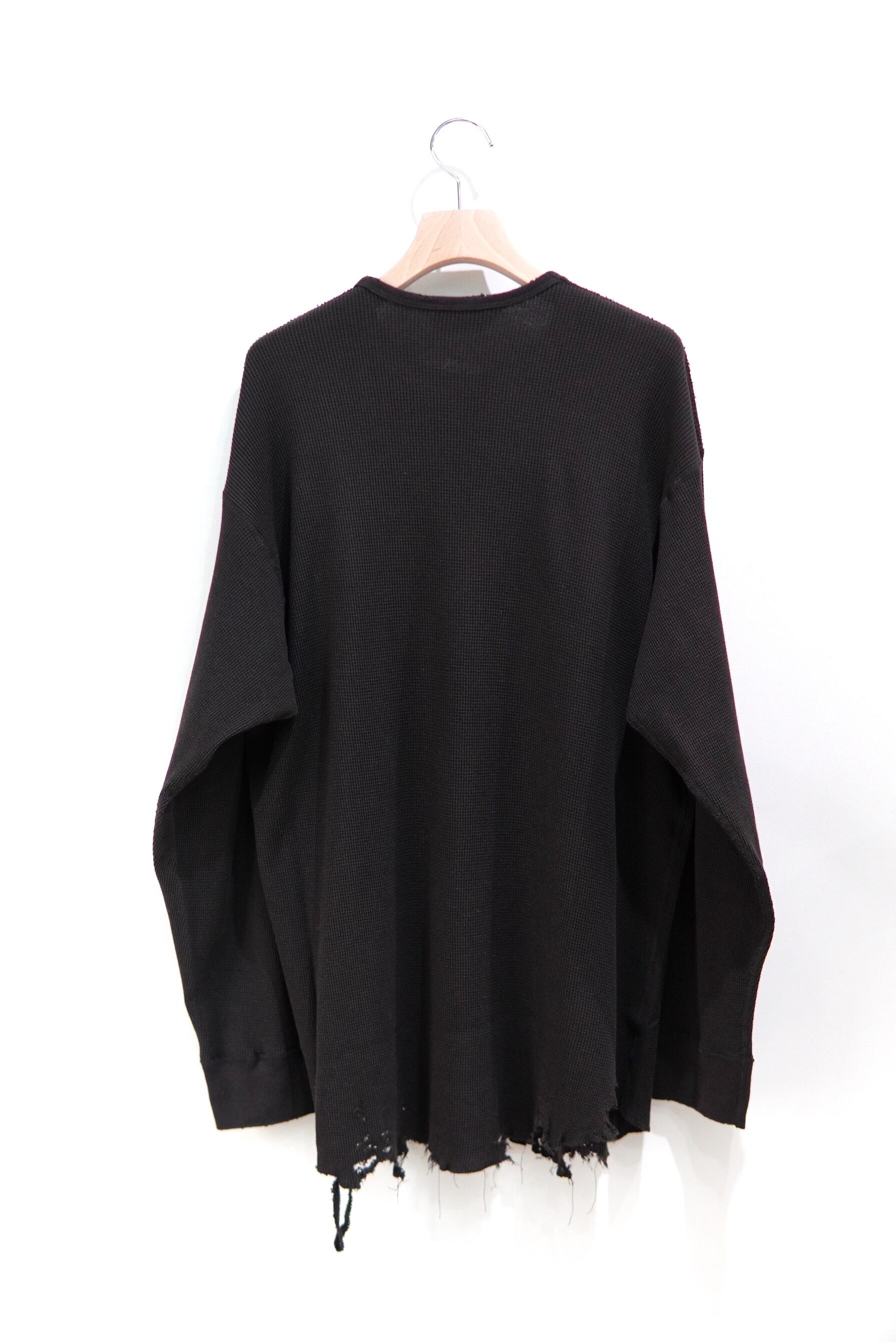 ANCELLM / DAMAGE WAFFLE CREW LS T-SHIRT / ANC-STD-CT03 | POETRY