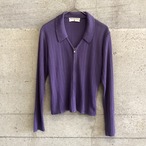 purple zip knit cardigan