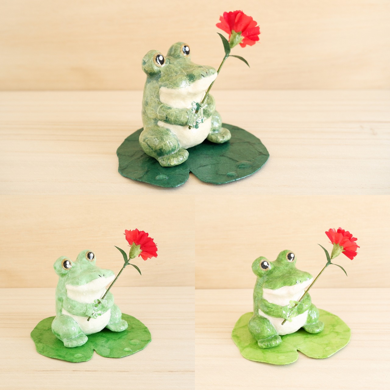 母の日ギフト『カエルの贈り物』 和紙インテリア/置物