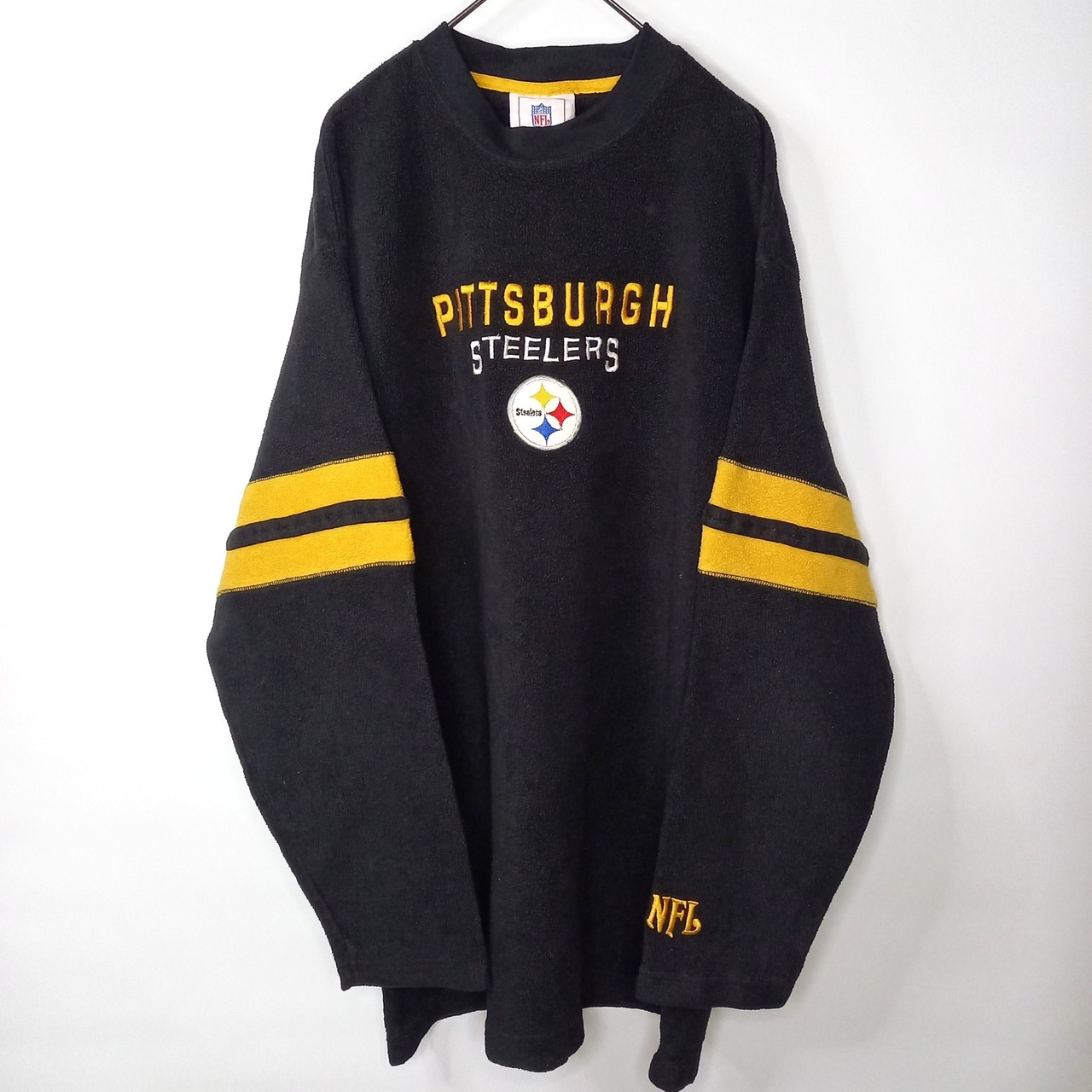 NFL　クルーネック　フリース　プルオーバー　トレーナー　ビッグ　ブラック　XL