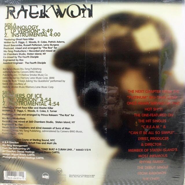 Raekwon Featuring Tony Starks / Criminology / Glaciers Of Ice [07863-64374-1] - 画像2