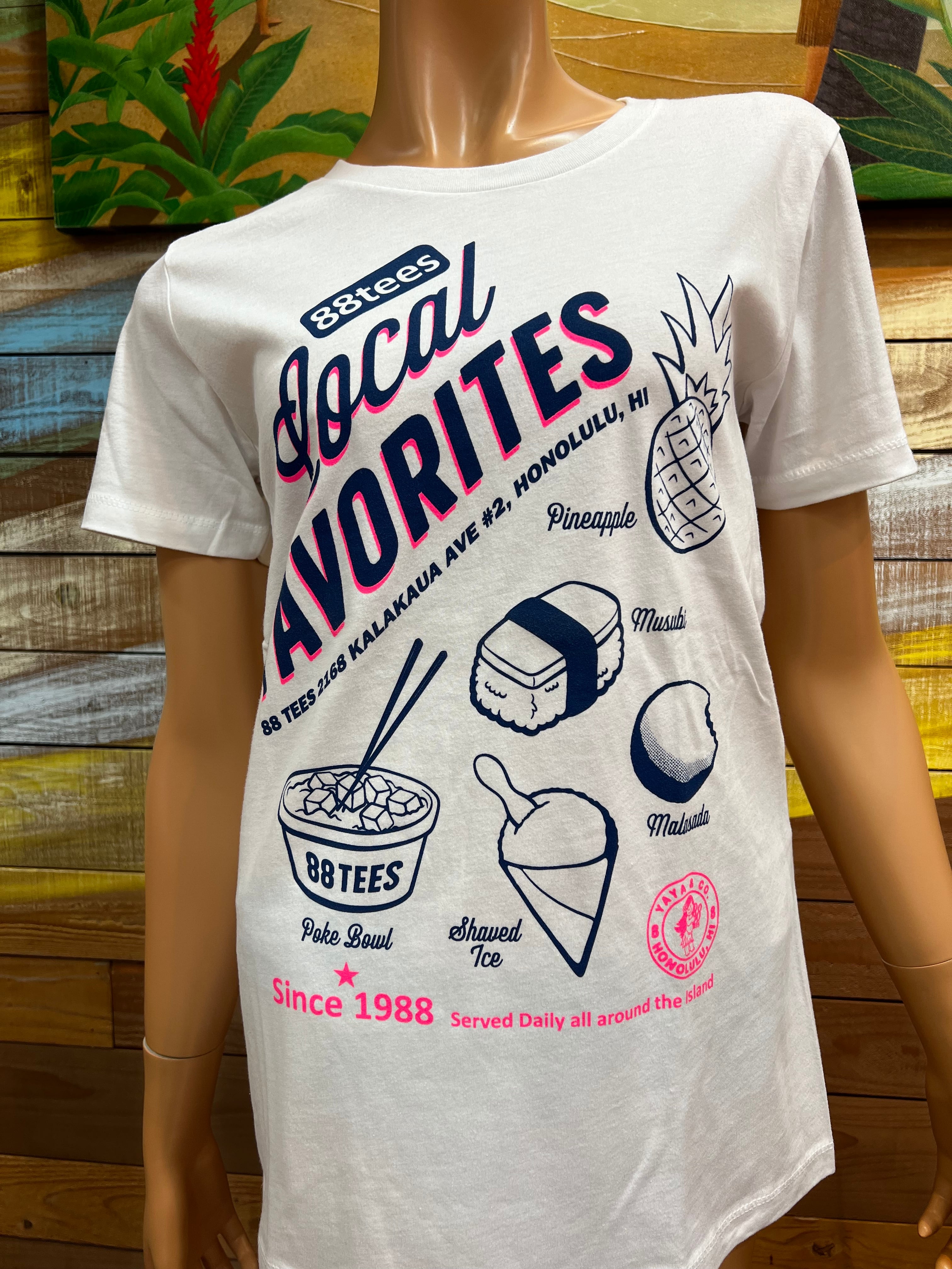 88tees】Tシャツ（ネイビー×ピンク) Mサイズ | LeaLea Hawaiian Village