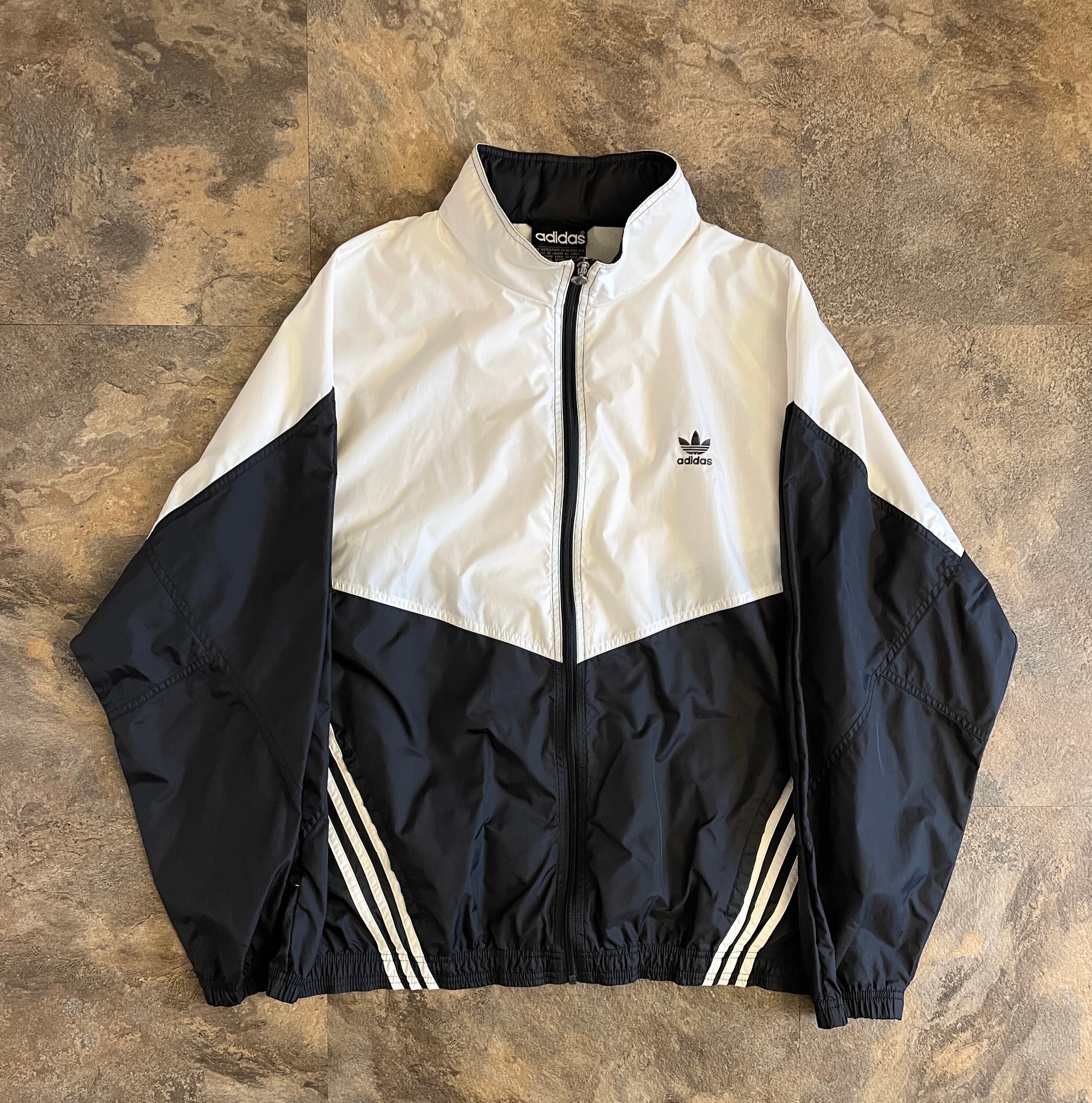 ⭐︎超美品⭐︎ アディダス ATP ジャージ　白黒 adidas アディダス ATP復刻 トレフォイル 刺繍ワンポイント ホワイト