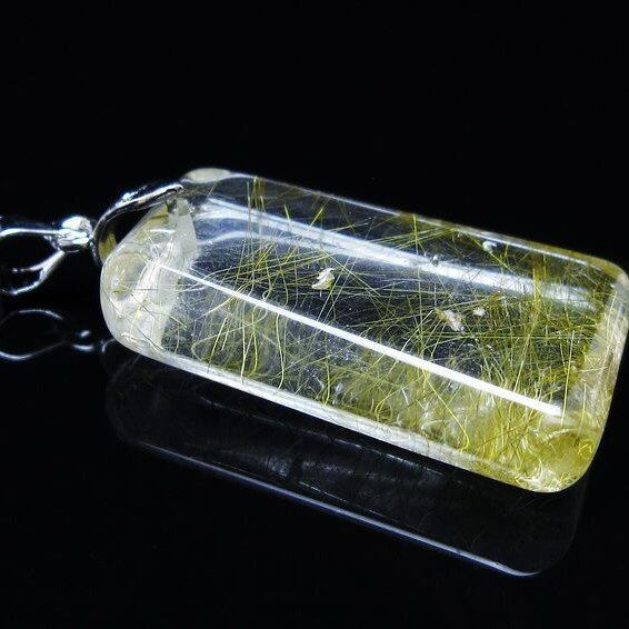 プラチナルチルクォーツ ペンダント 一点物 メール便可 [M便 1/20] 112-13125