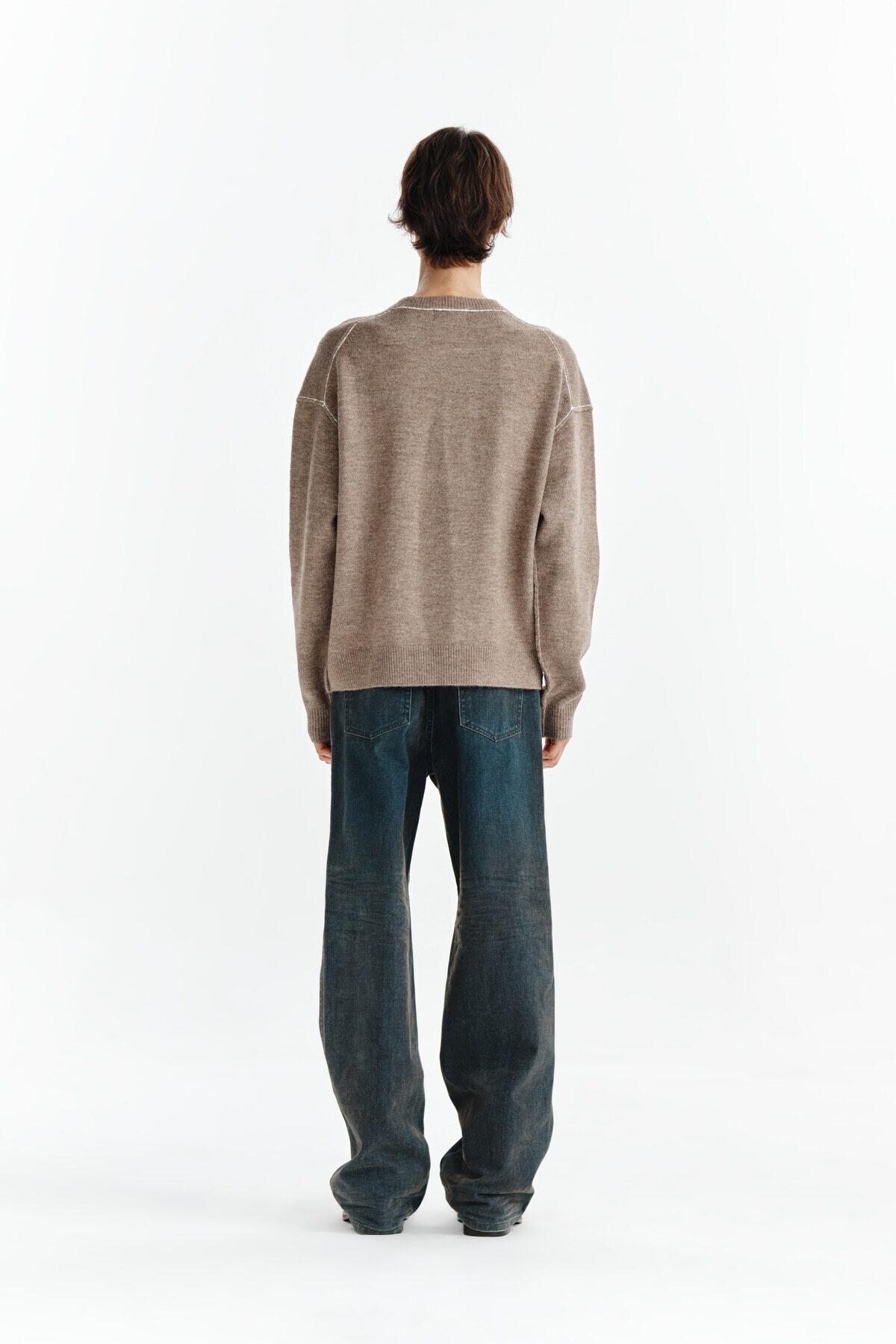 キム　 KIMHEKIM] ジャイアント ラベル フレアジーンズ / 韓国ブランド