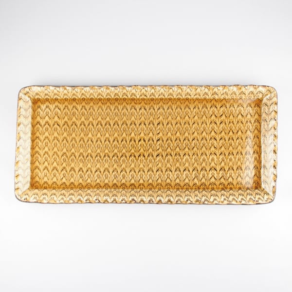 伊藤丈浩 スリップウェア 長角皿 杉綾 | PENCIL ONLINE SHOP