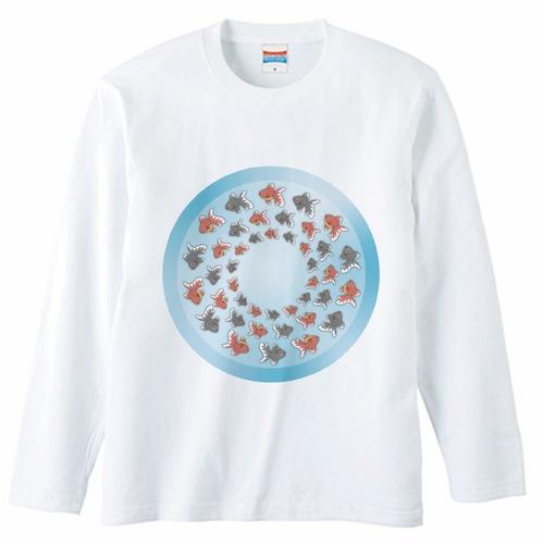 金魚くん長袖Tシャツ(ホワイト)