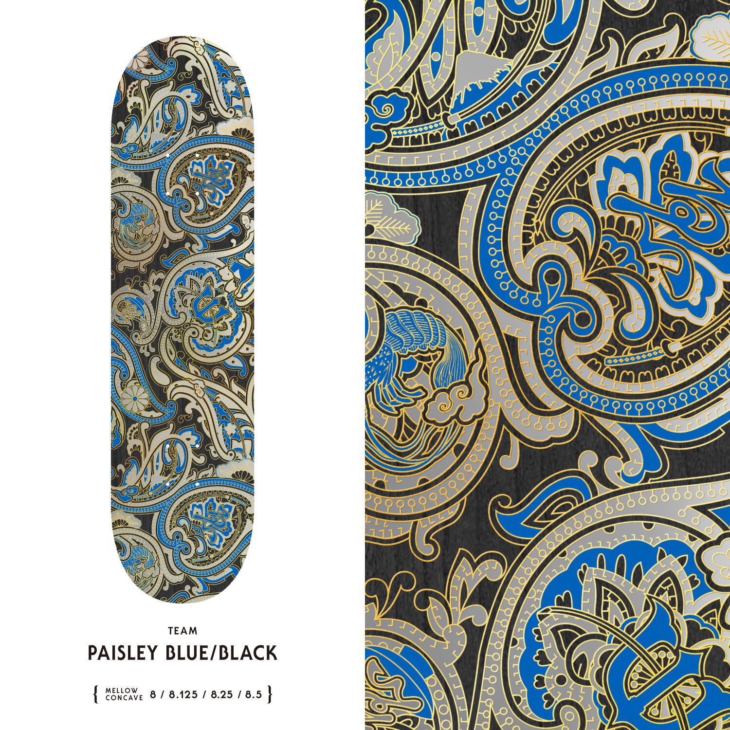 Evisen Skateboardsゑ HOLIDAY / 2022 DECK (デッキ) PAISLEY BLUE 