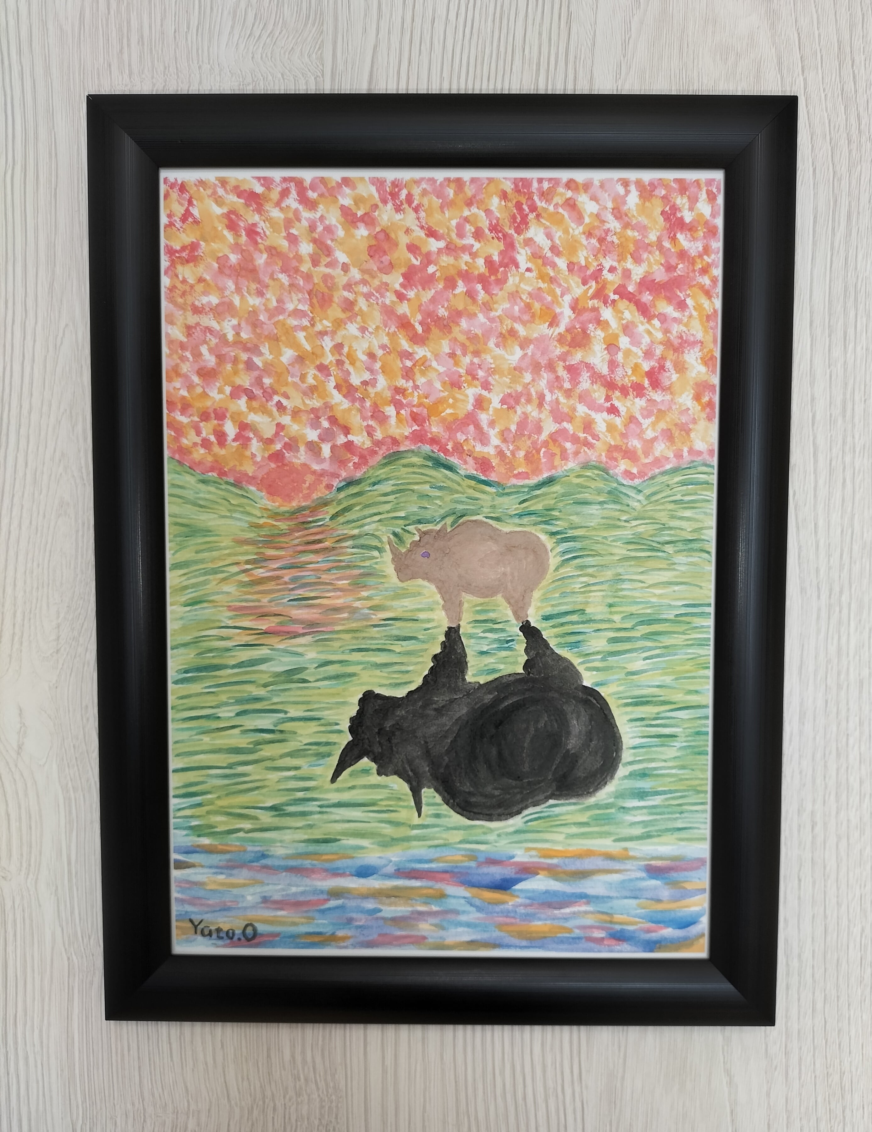 絵画　サガリバナ　アクリル画　夏の絵 絵画 サガリバナ アクリル画 夏の絵