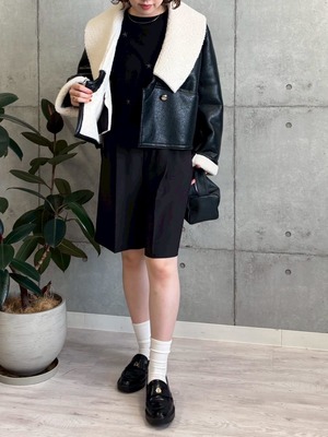 ロージー  Rosiee 裏ボアフェイクレザージャケット