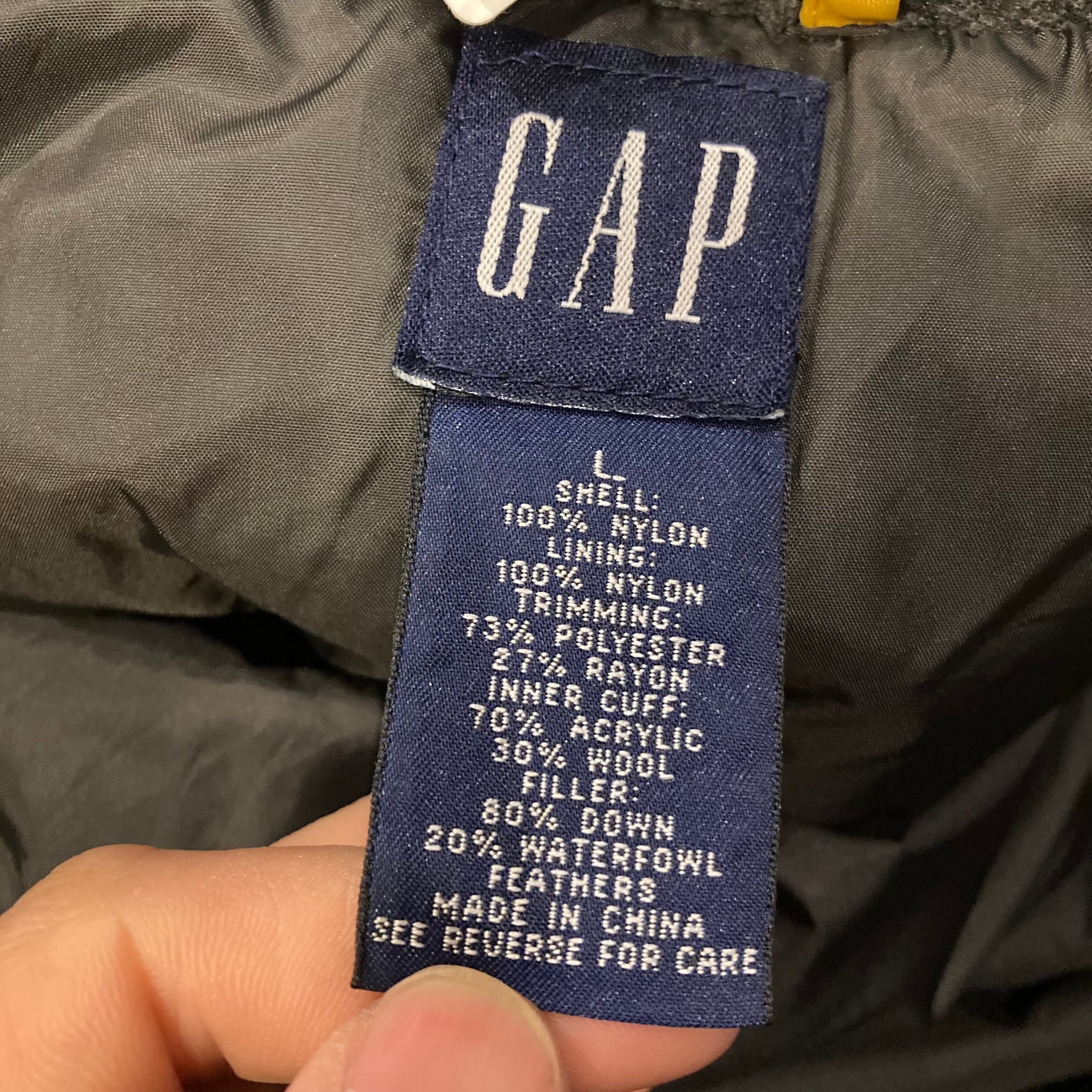 アメリカ古着 GAP ギャップ ダウンジャケット 黄 Lサイズ アメカジ