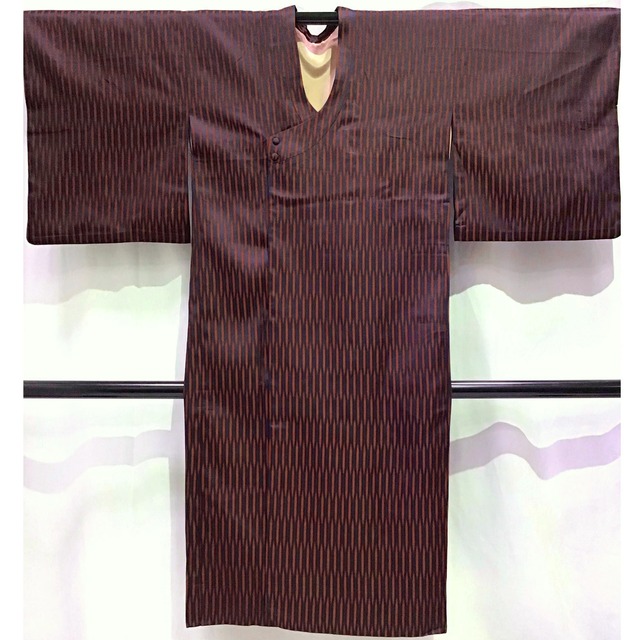 着物・雨コート・赤・黒系地・No.200701-2024・梱包サイズ60