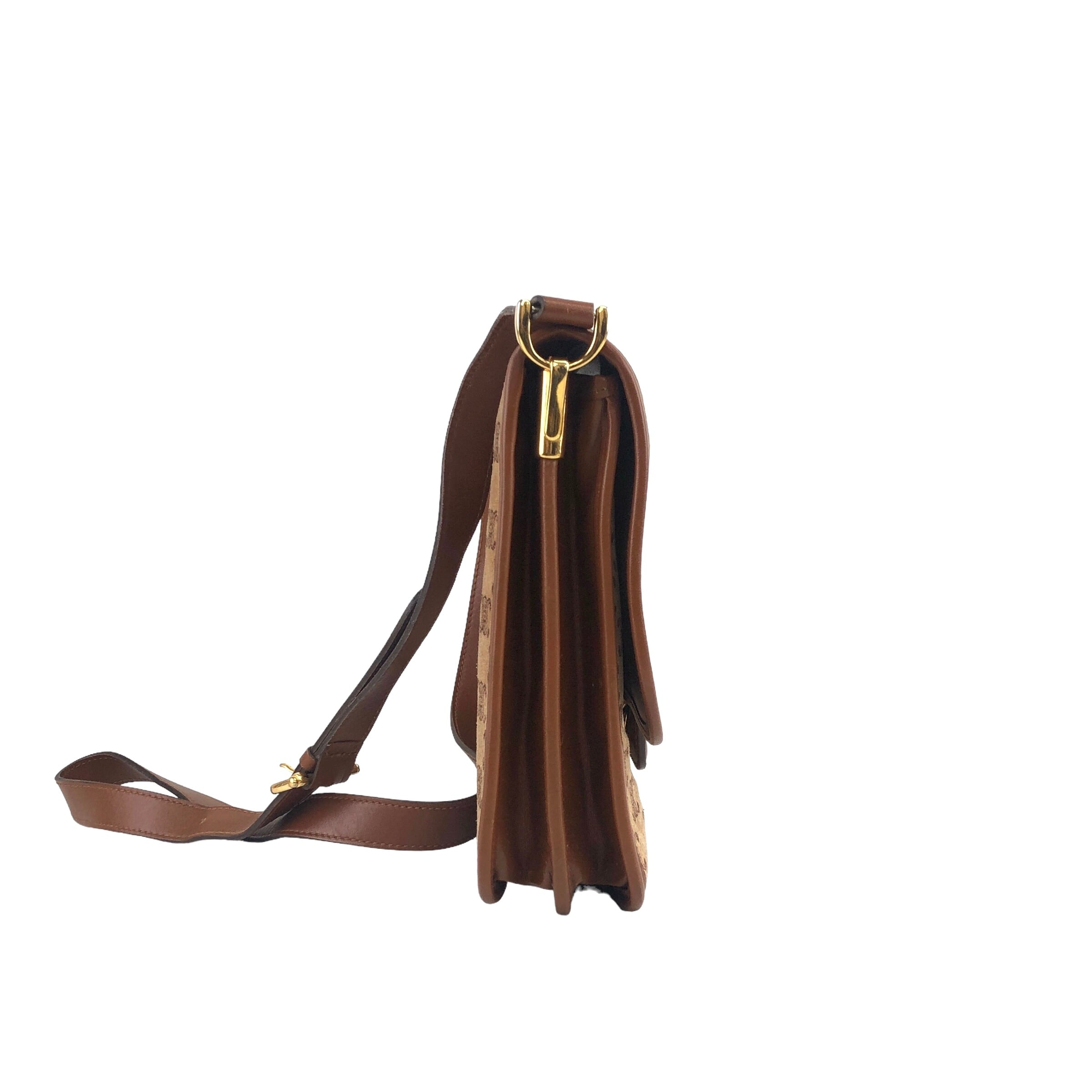 CELINE セリーヌ マカダム ショルダーバッグ ブラウン ブラゾン