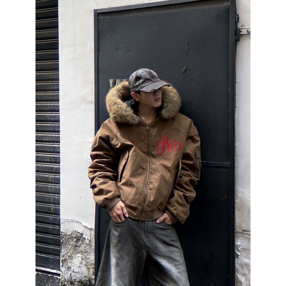 暖かさUP】刺繍ファー中綿ジャケット T1990 | wshot