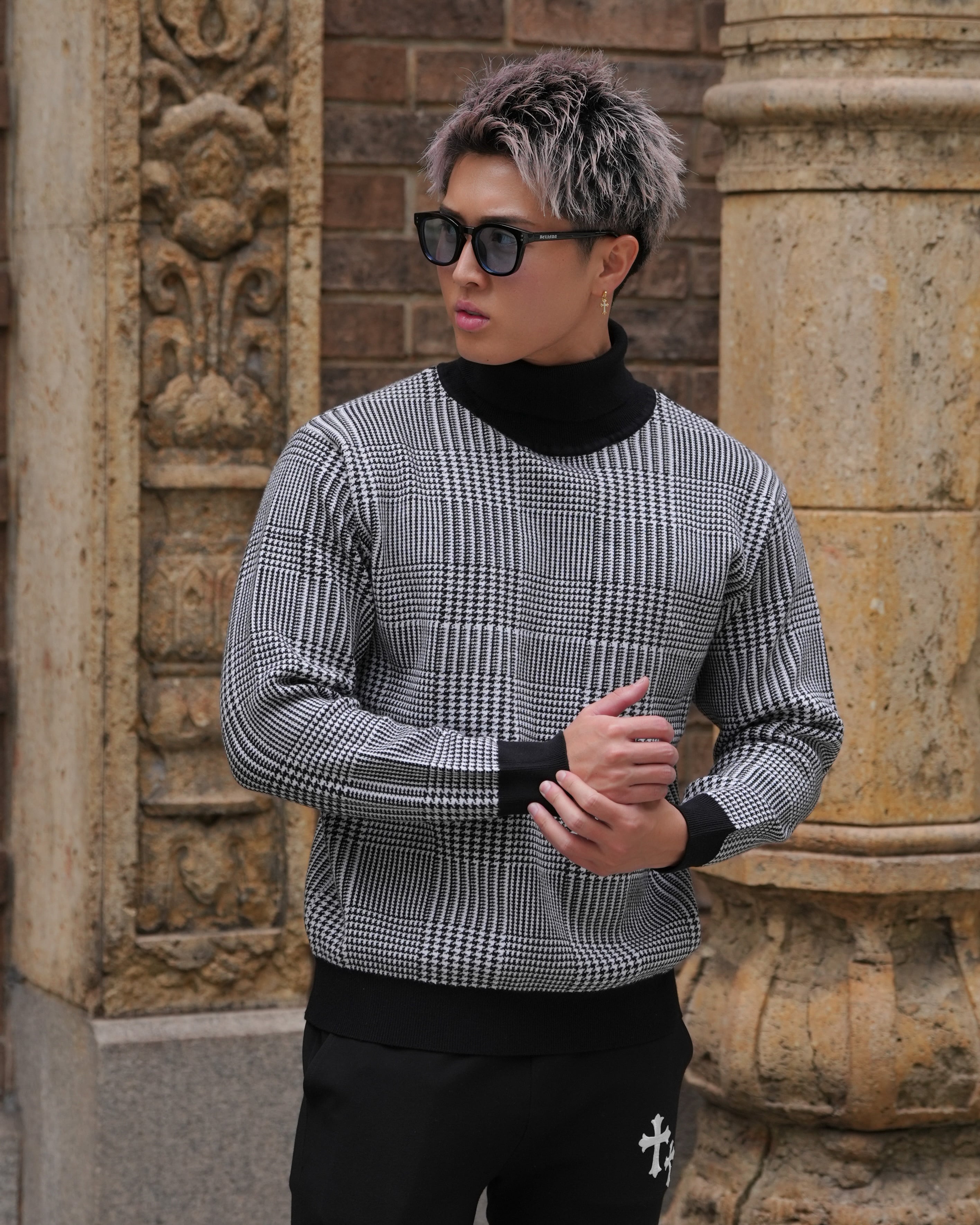 千鳥柄 ORIGINAL TURTLE KNIT【BB25016】 | BELINDA OFFICIAL