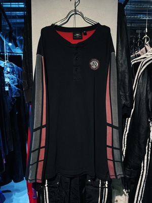 【D4C】vintage "Harley Davidson" 3 botao logo print design long sleeve T shirt