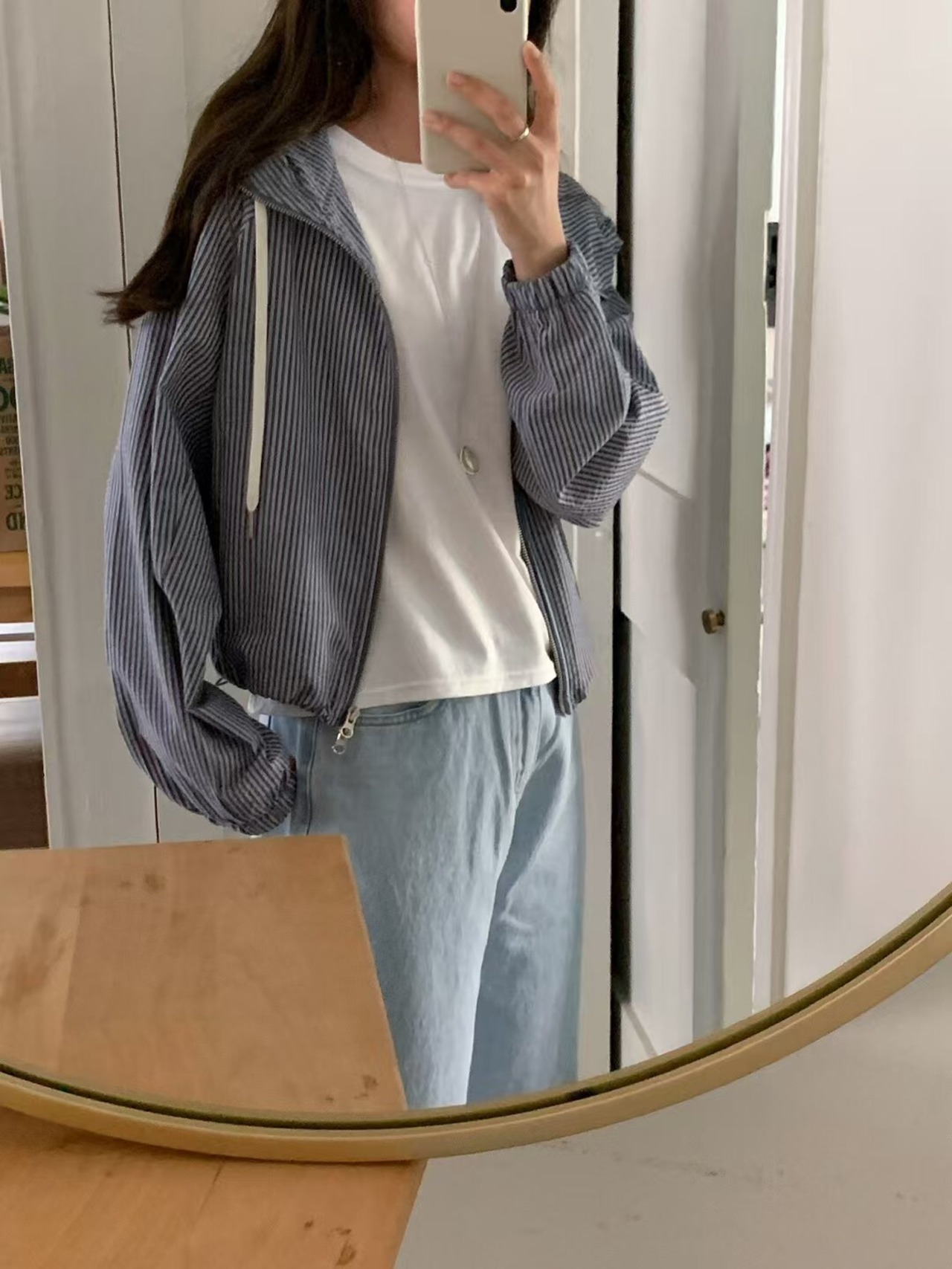 (即納) LITER / Hay stripe 2way jumper  2color