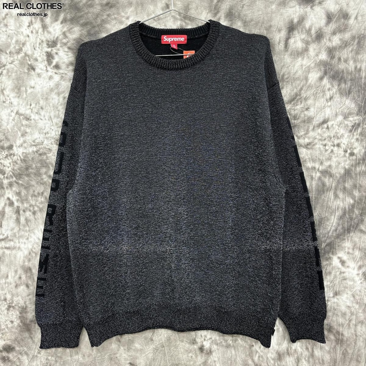 supreme 24SS Reflective Sweater ブラック S | ヤマダウェブコム