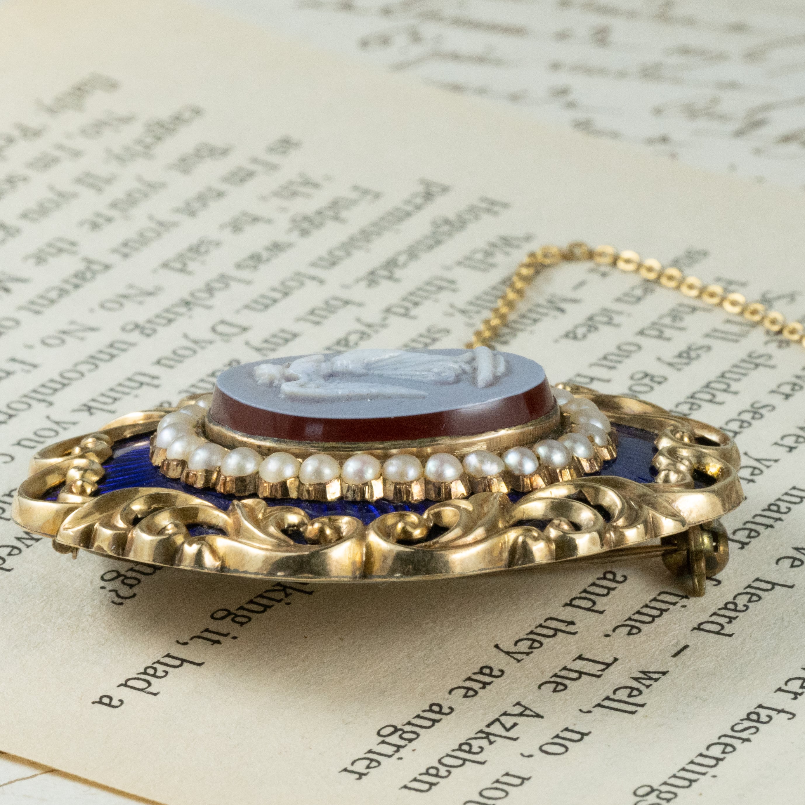 アンティーク・ヴィンテージ　ストーンカメオプローチ ストーンカメオブローチ - Antiques Violetta