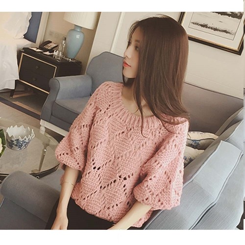 7分袖ドルマンスリーブニット