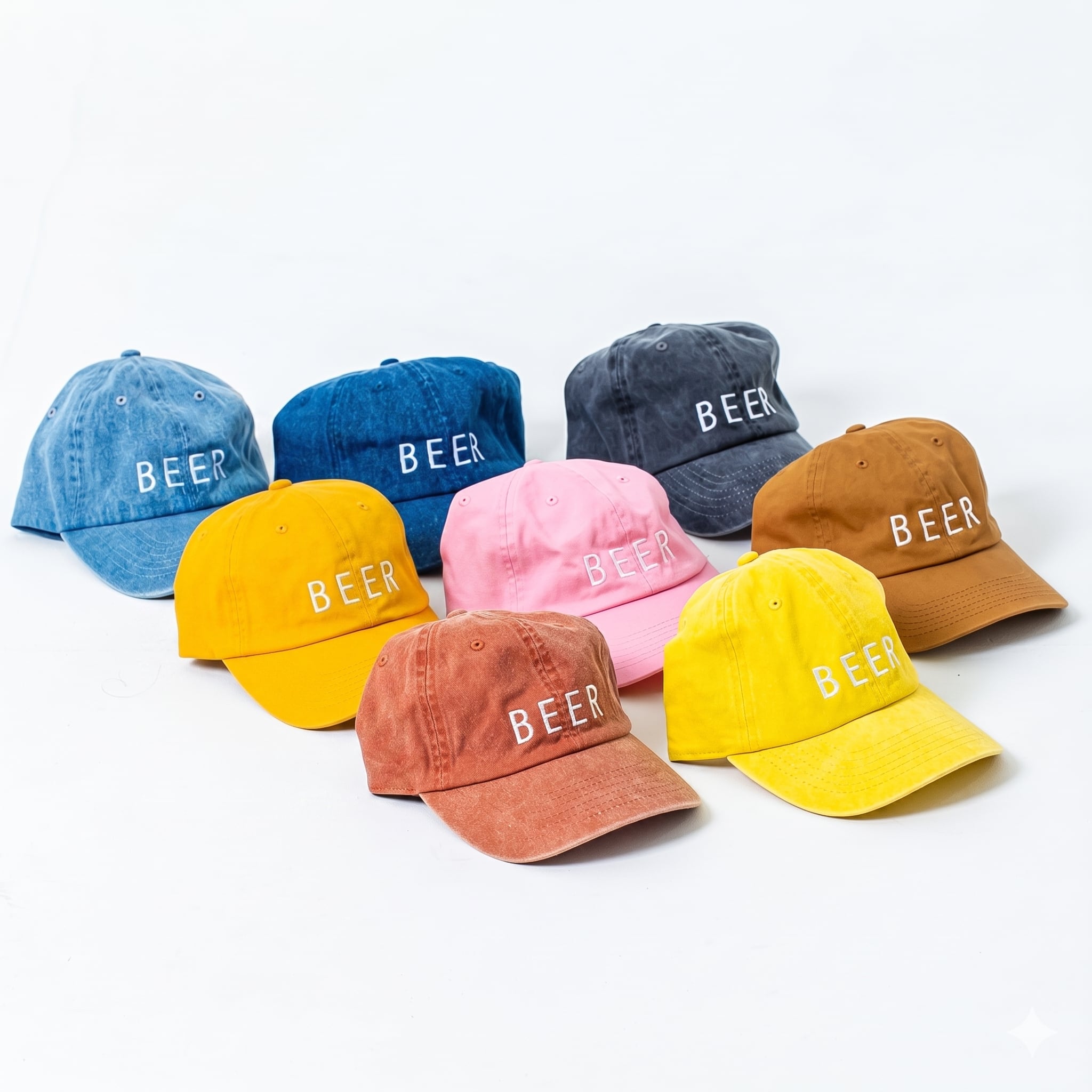 adress A刺繍キャップ マスタード BEER ロゴ刺繍CAP（8色） | BEER