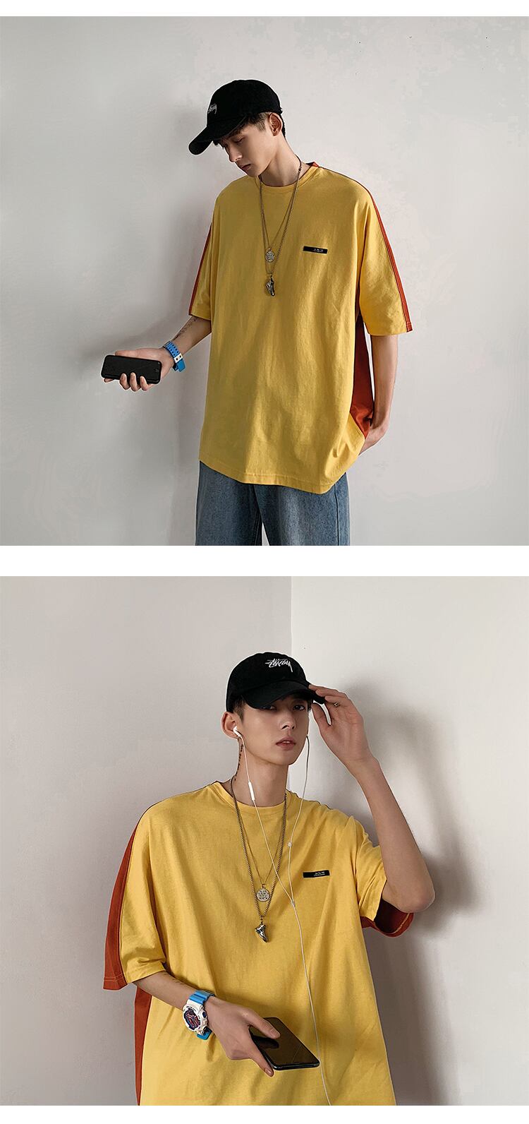 全2色 Tシャツ カットソー プリント カジュアル シンプル