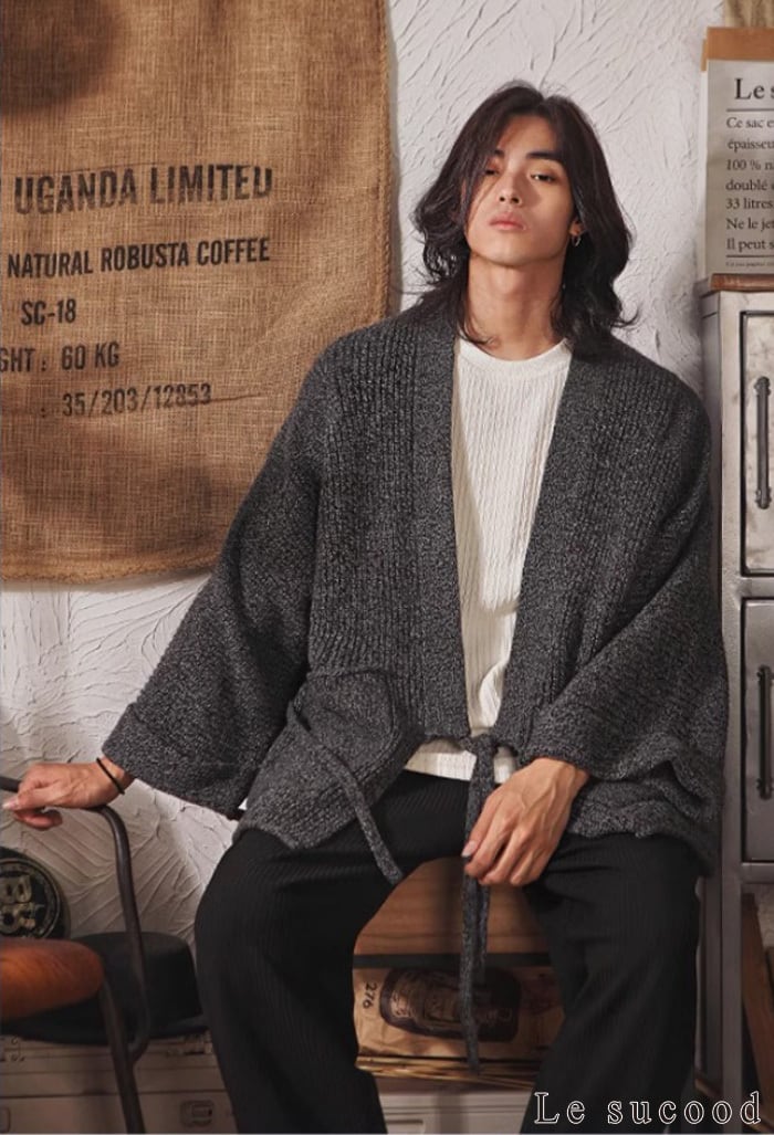 お支払い確認後20日以内発送】Le sucood 和風 ニットカーディガン