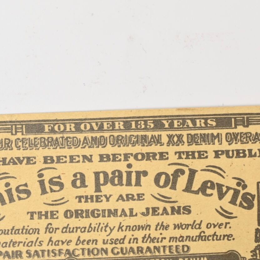ビンテージ Levi Strauss & Co. GUARANTEE TICKET 135 #3 | Button