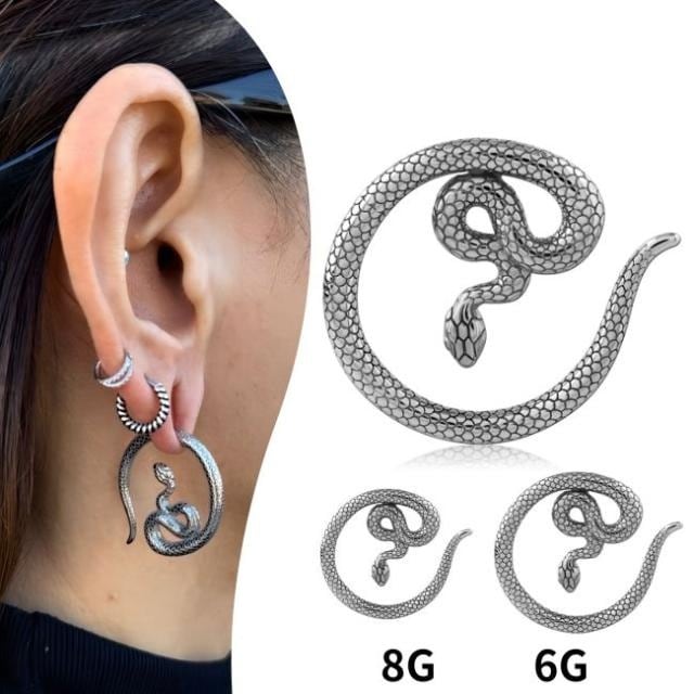 ボディピアス 6G スネイク 蛇ピアス フックピアス ロブ ステンレス