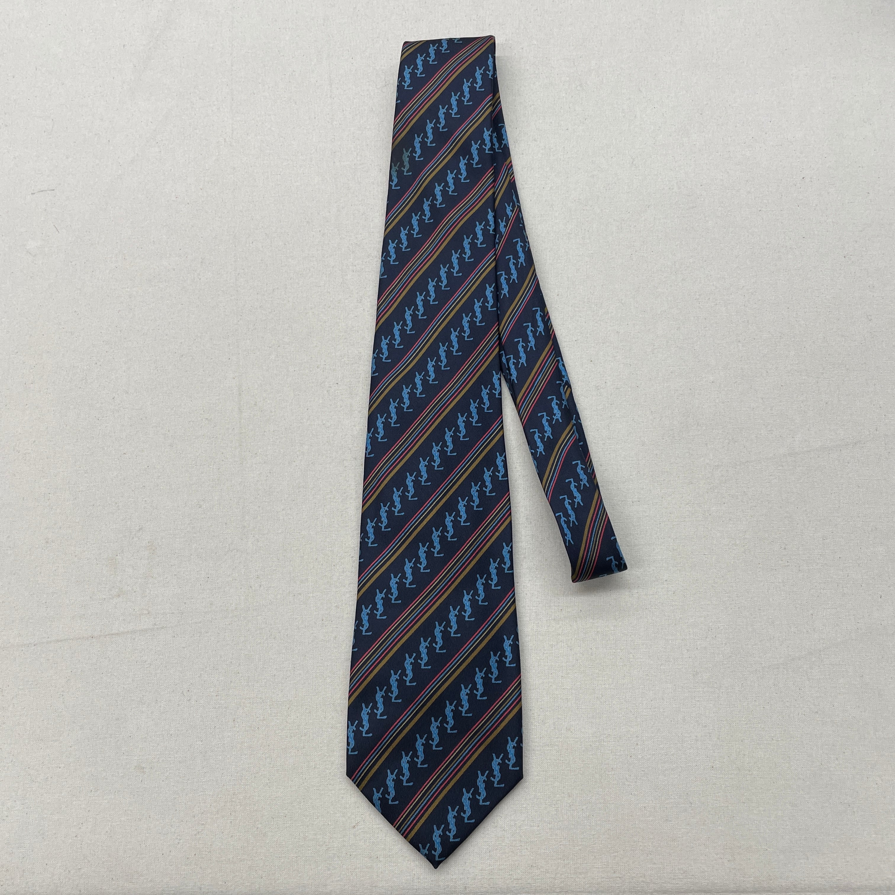 YvesSaintLaurent】80s necktie イブサンローラン ネクタイ イタリア製