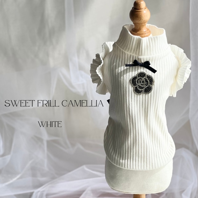 sweet frill camellia top