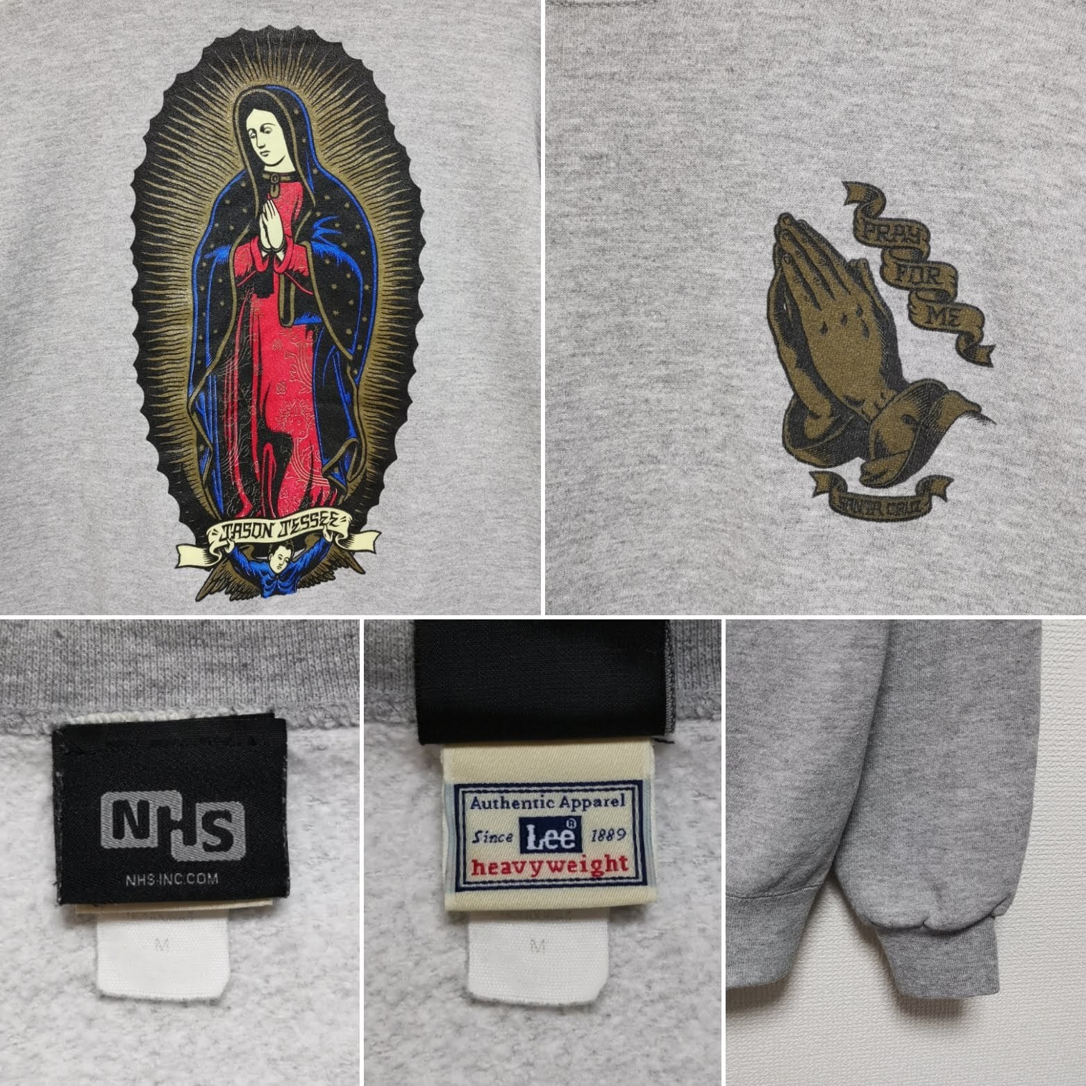 90’s SANTA CRUZ LEE USA スウェット 送料無料 M 90s JASON JESSEE スウェット SANTA CRUZ マリア