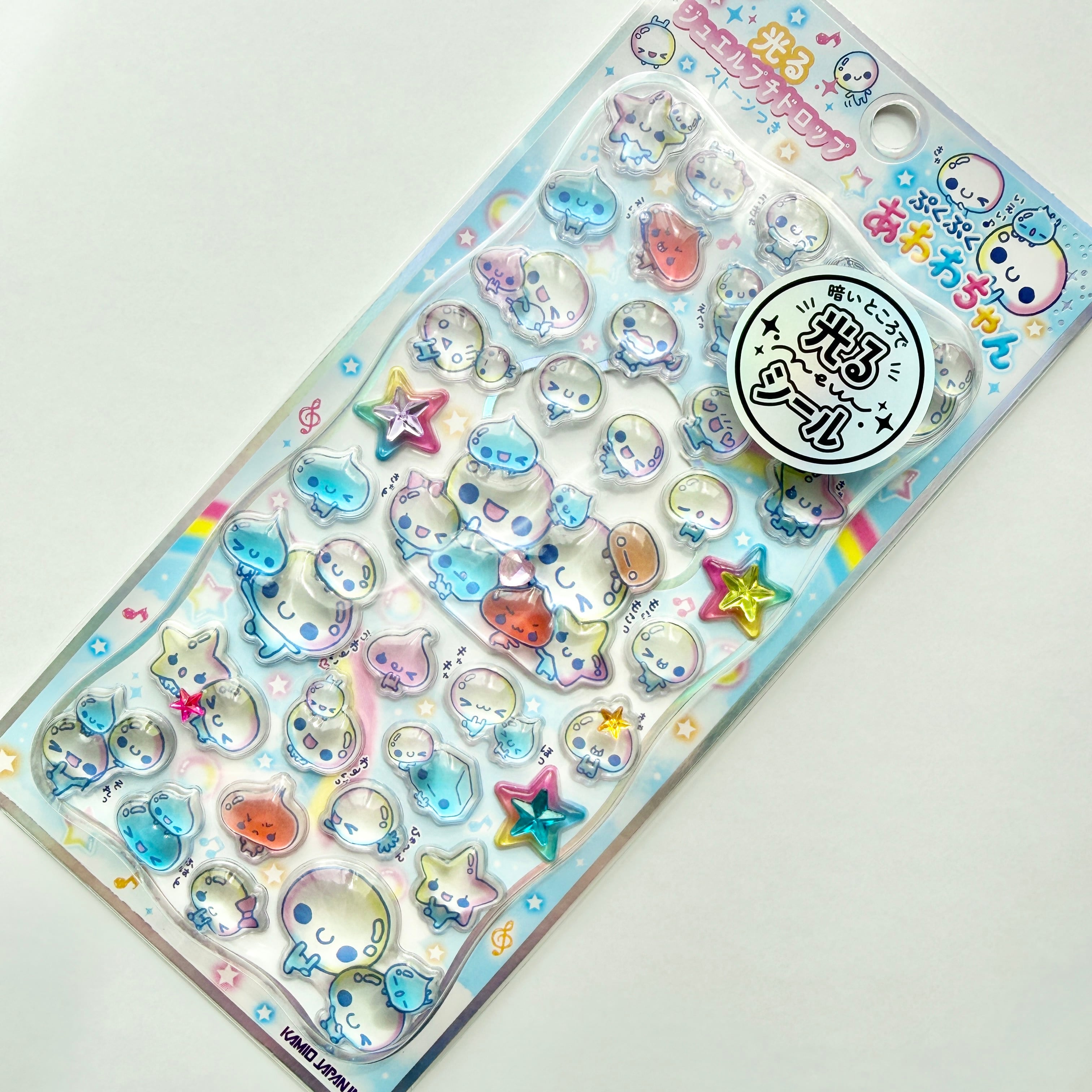 光るプチドロップステッカー あわわちゃん | Jewelie