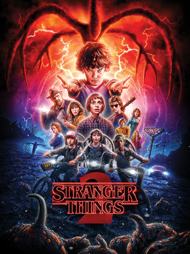 40cm x 30cm キャンバスアート　ストレンジャーシングス シーズン2 メインビジュアル　STRANGER THINGS