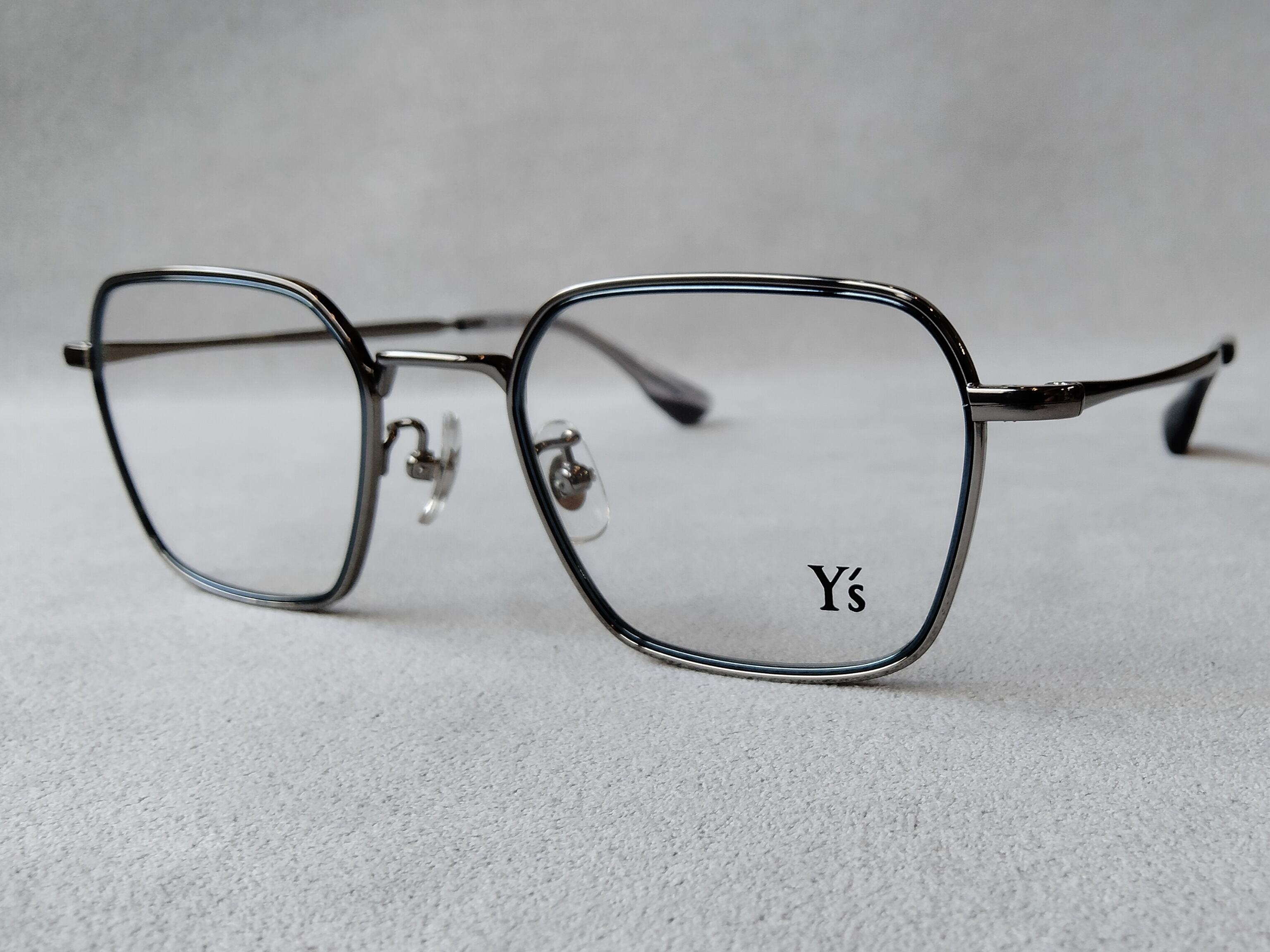 Y's (ワイズ) EYEWEAR 81-0031-3 // Light GRAY ＆ NAVY ［made in