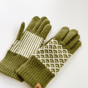 Tehtävä touch glove (red/pistachio)