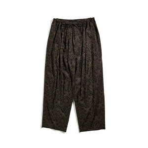 CTTN PAISLEY GATHERED PT / コットンペイズリーギャザーパンツ(BLACK)