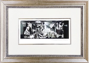 パブロ・ピカソ「ゲルニカ」作品証明書・展示用フック・限定500部エディション付複製画ジークレ